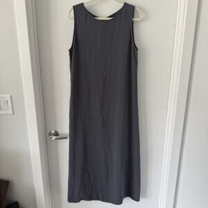 eileen fisher crushed silk v-neck dress Eileen Fisher Women's Crushed Silk V Neck Dress - Black